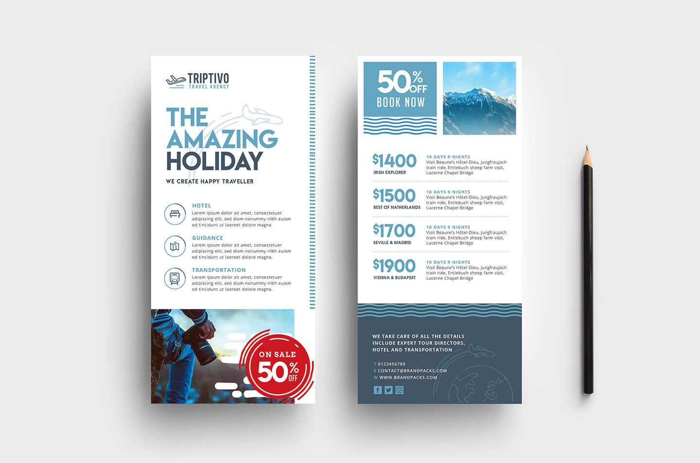 Travel Company Dl Card Template In Psd, Ai & Vector – Brandpacks Inside Dl Card Template