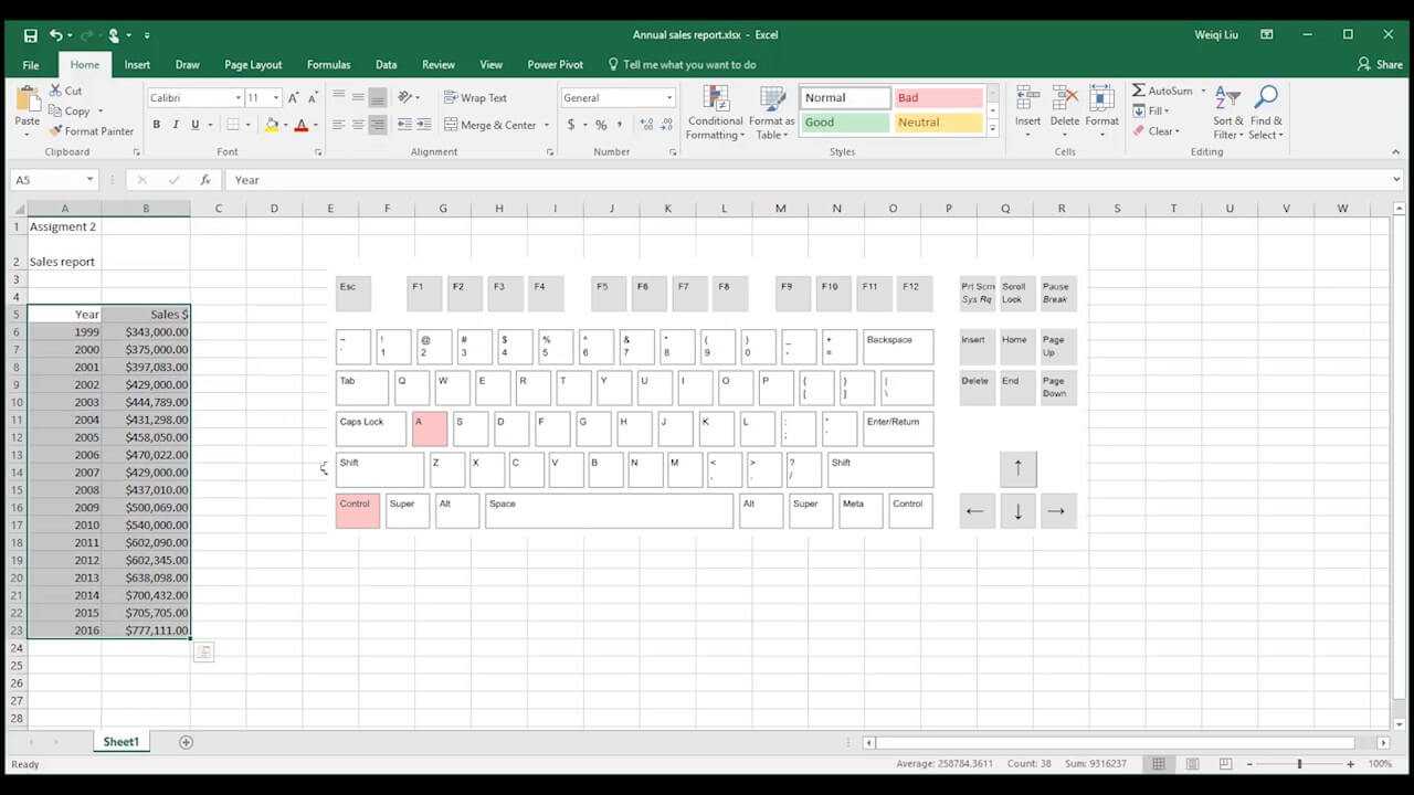 Trend Analysis With Microsoft Excel 2016 Pertaining To Trend Analysis Report Template