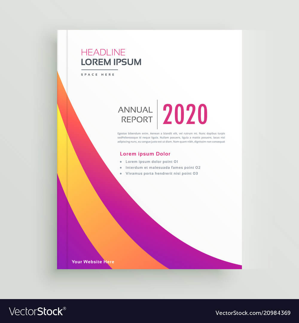 Trendy Colorful Brochure Annual Report Template With Mi Report Template