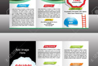Tri Fold School Brochure Template Vector Illustration with Tri Fold School Brochure Template