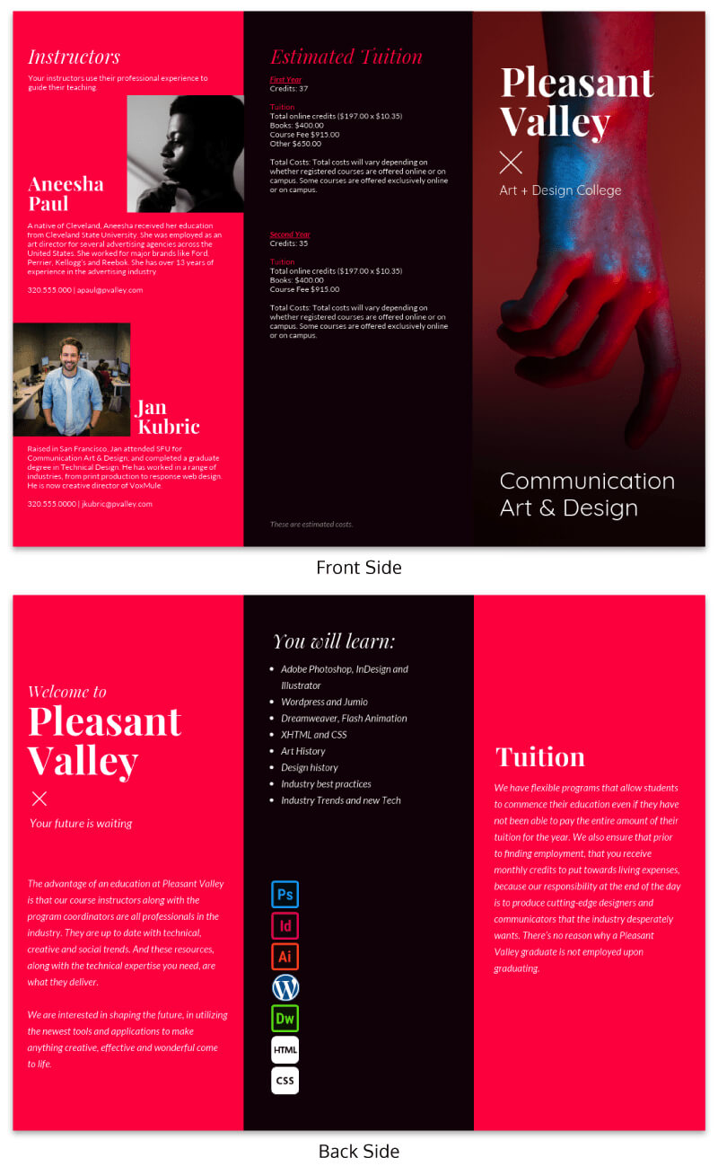 Trifold Brochure Ideas — Brochure Examples From Venngage With Good Brochure Templates