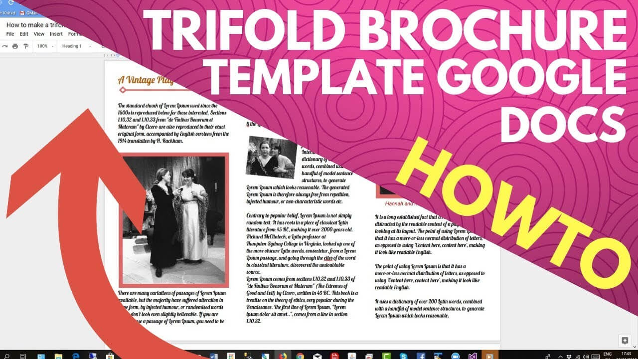 Trifold Brochure Template Google Docs For Google Drive Templates Brochure