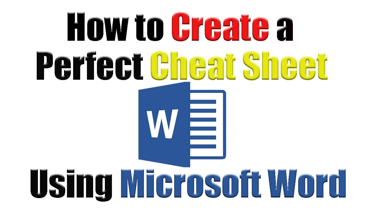 Tutorial | How To Create The Perfect Cheat Sheet Using Pertaining To Cheat Sheet Template Word