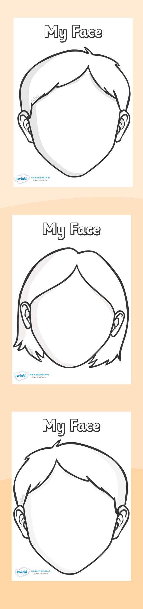 Face Template For Preschool