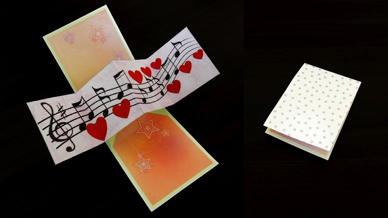Twist And Pop Music Card – Pop Up Cardtemplate – Ezycraft Pertaining To Twisting Hearts Pop Up Card Template