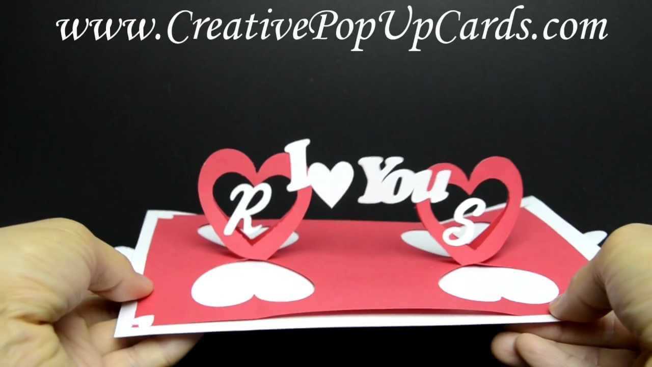 Twisting Hearts Pop Up Card Template Intended For Heart Pop Up Card Template Free