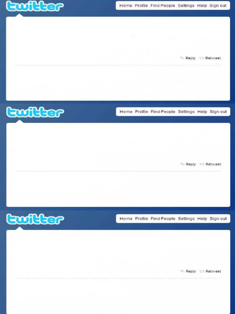 Twitter Tweet Feed Template | Scribd | Find People Pertaining To Blank Twitter Profile Template