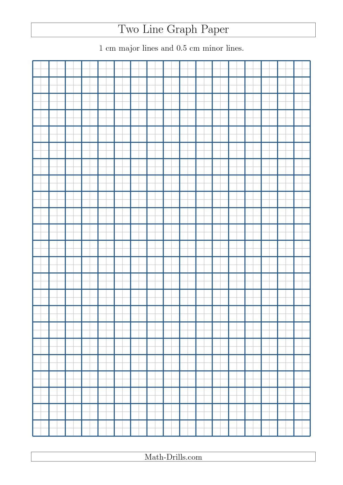 Two Line Graph Paper With 1 Cm Major Lines And 0.5 Cm Minor With Regard To 1 Cm Graph Paper Template Word