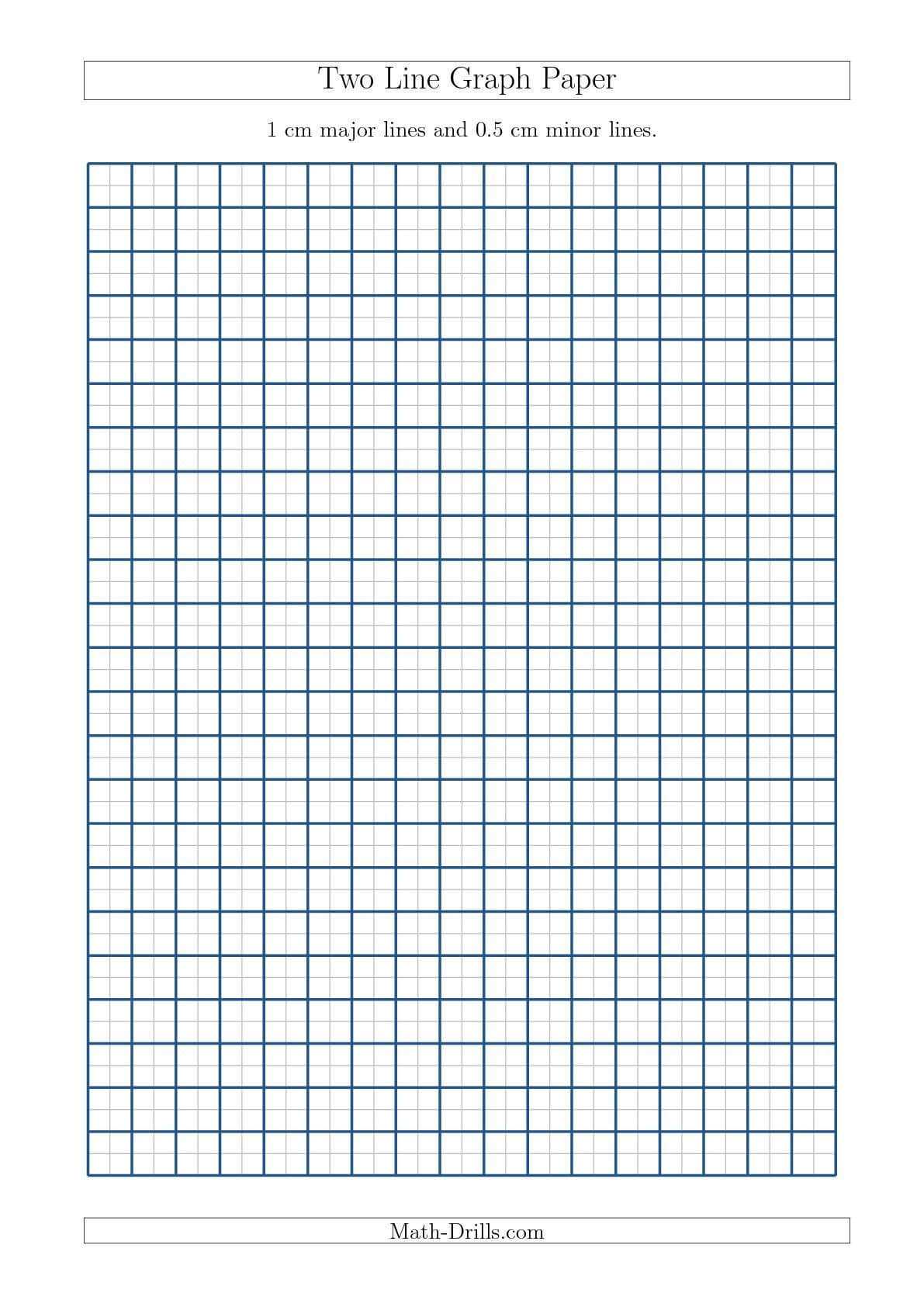 Two Line Graph Paper With 1 Cm Major Lines And 0.5 Cm Minor With Regard To 1 Cm Graph Paper Template Word