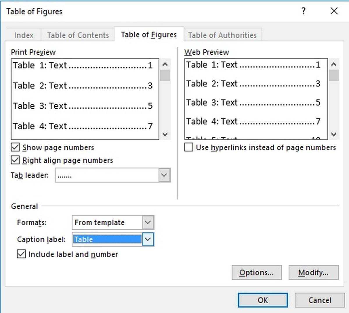 Two Ways To Generate A List Of Tables In A Word Document Pertaining To Word 2013 Table Of Contents Template