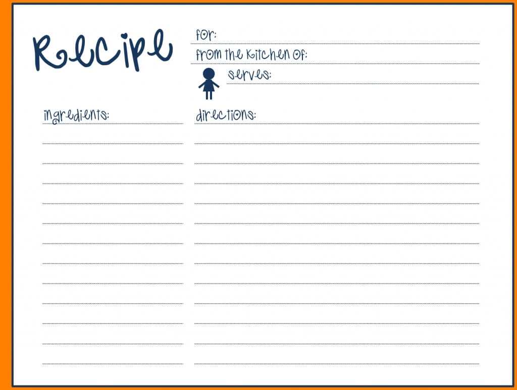 Unique Free Recipe Template For Word Ideas Full Page In Full Page Recipe Template For Word