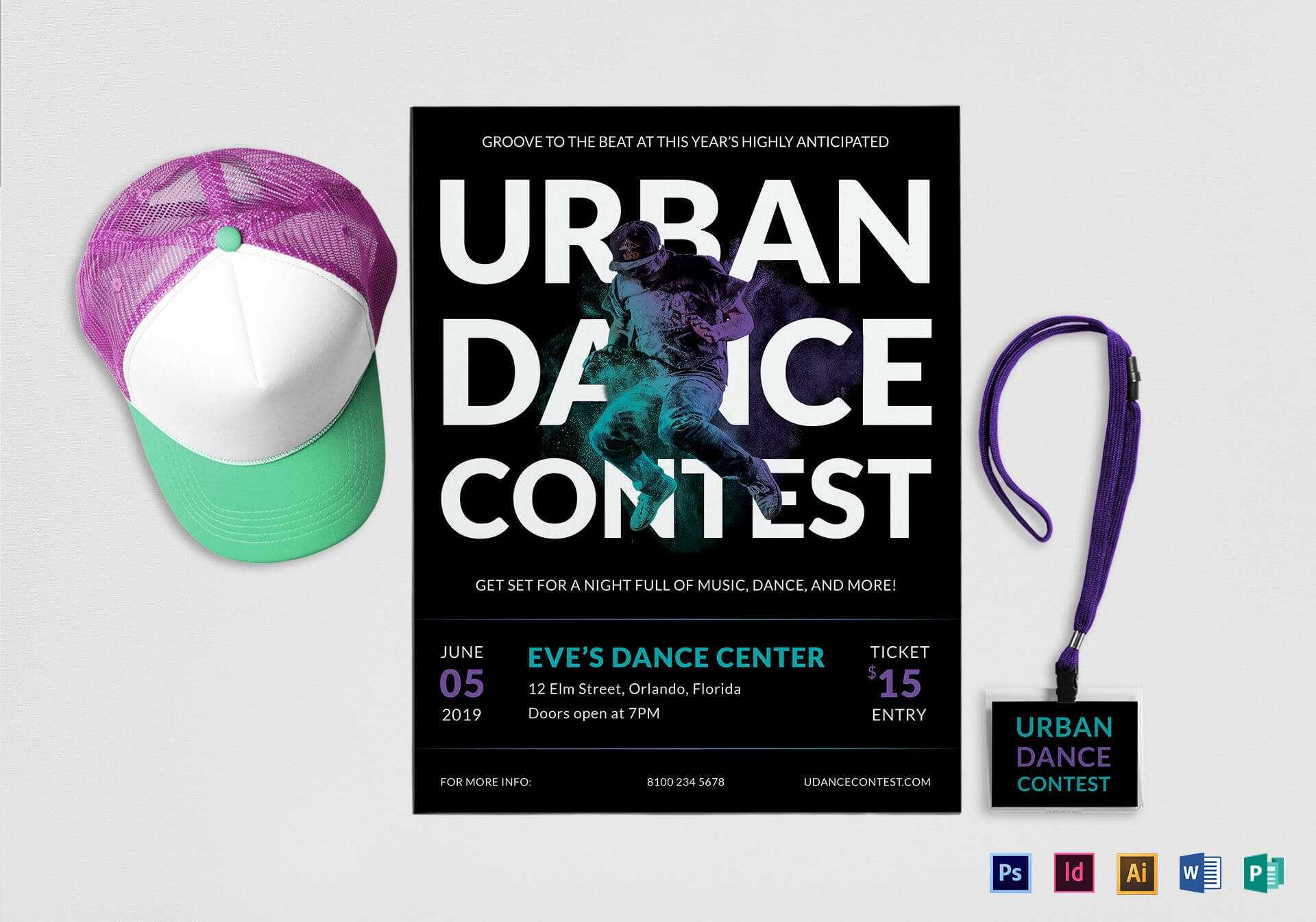 Urban Dance Contest Flyer Template Inside Dance Flyer Template Word