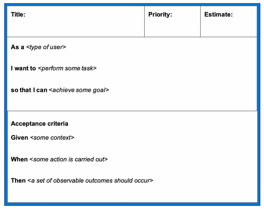 User Story Template Examples For Product Managers | Aha! Regarding User Story Word Template