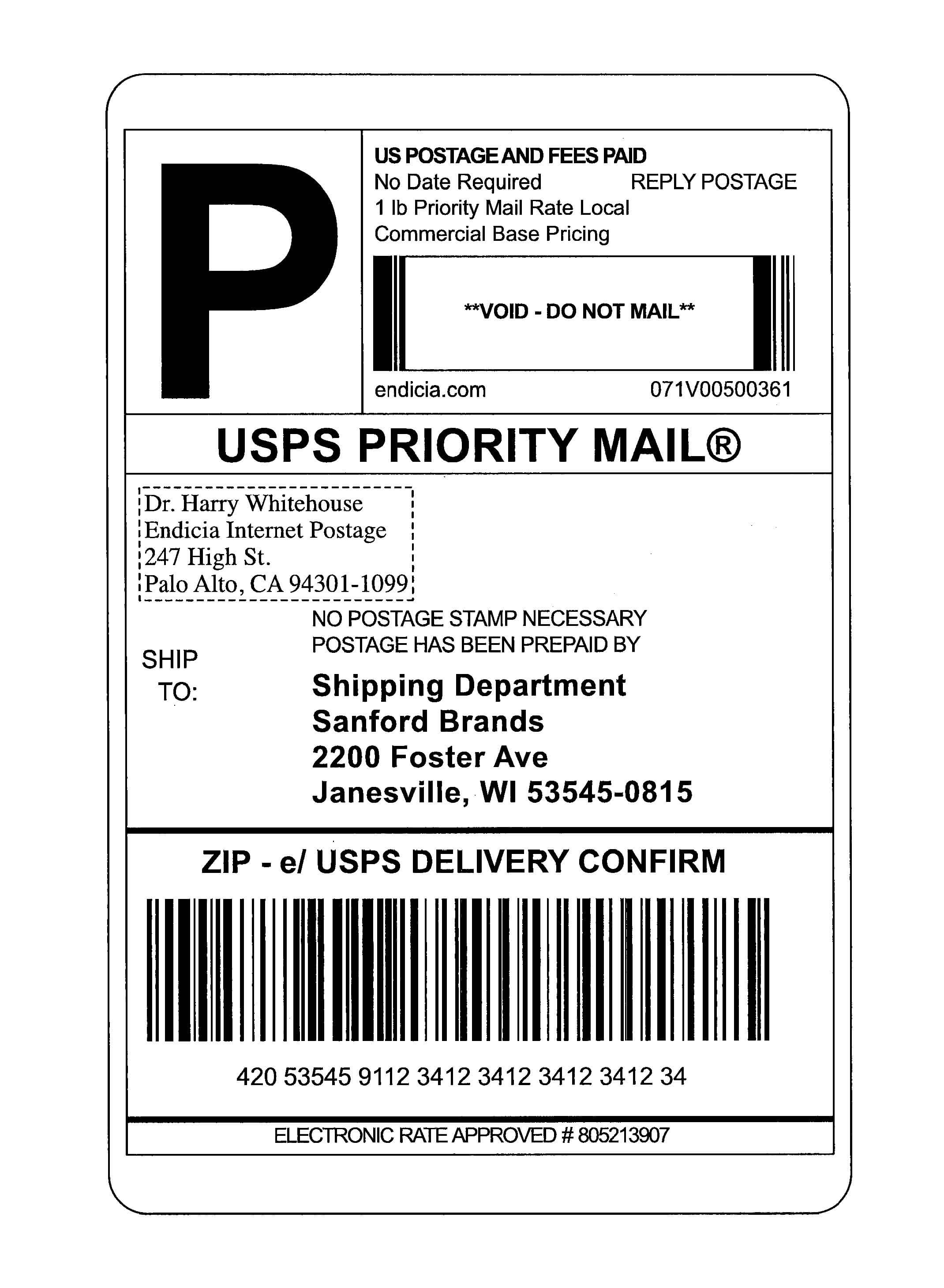 Usps Shipping Label Template | Best And Professional With Regard To Fedex Label Template Word