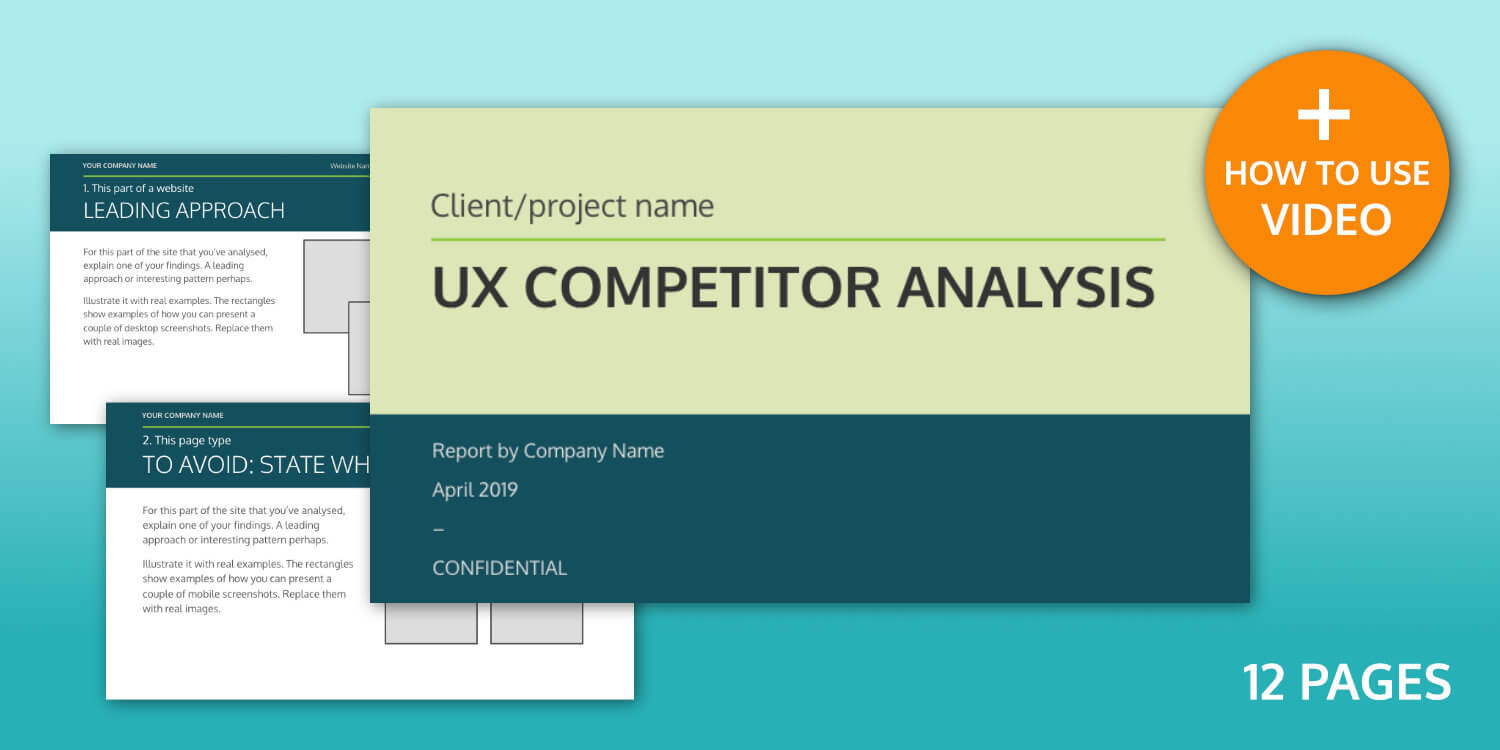 Ux Competitor Analysis Report Template – Ux Design Templates Within Ux Report Template