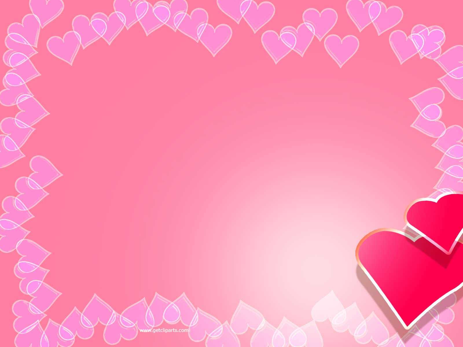 Valentine Backgrounds For Powerpoint – Border And Frame Ppt Intended For Valentine Powerpoint Templates Free