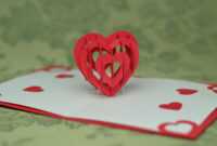 Valentine's Day Pop Up Card: 3D Heart Tutorial - Creative throughout Heart Pop Up Card Template Free