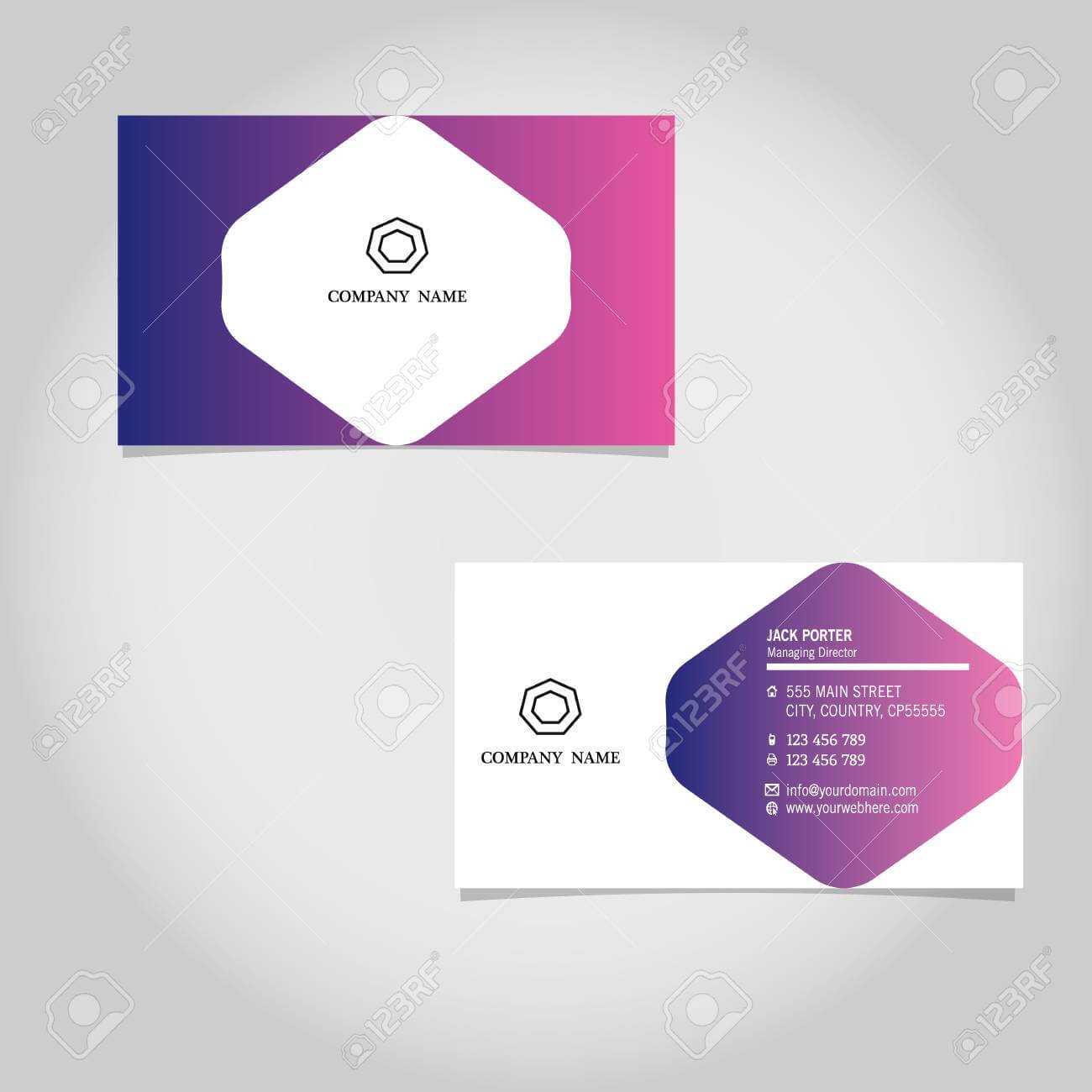 Vector Business Card Template Design Adobe Illustrator Regarding Adobe Illustrator Card Template