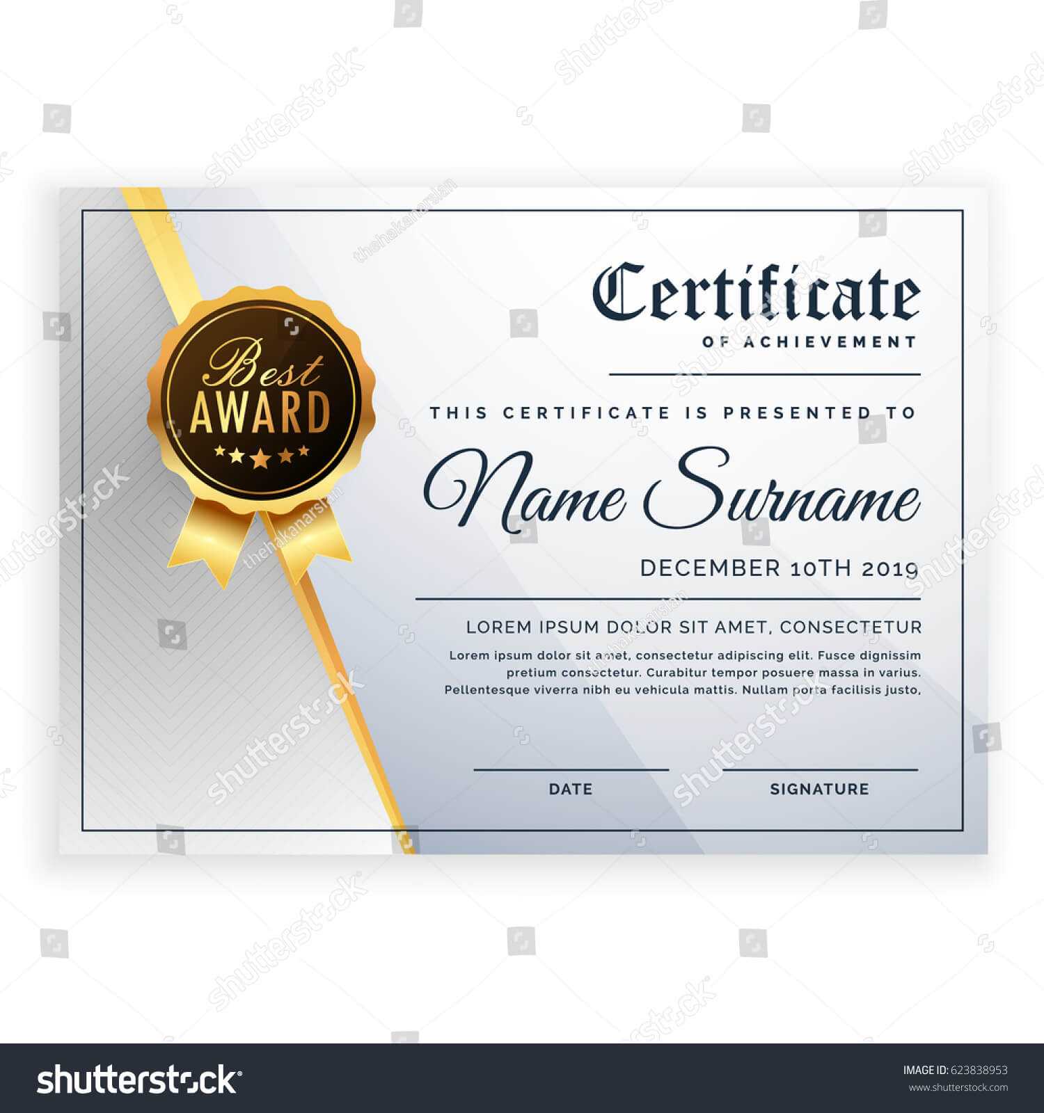 Vector Certificate Template Beautiful Certificate Template In Beautiful Certificate Templates