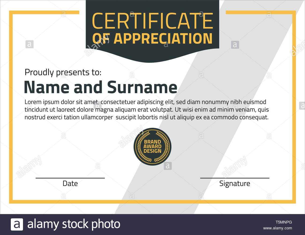 Vector Certificate Template. Illustration Certificate In A4 Inside Certificate Template Size