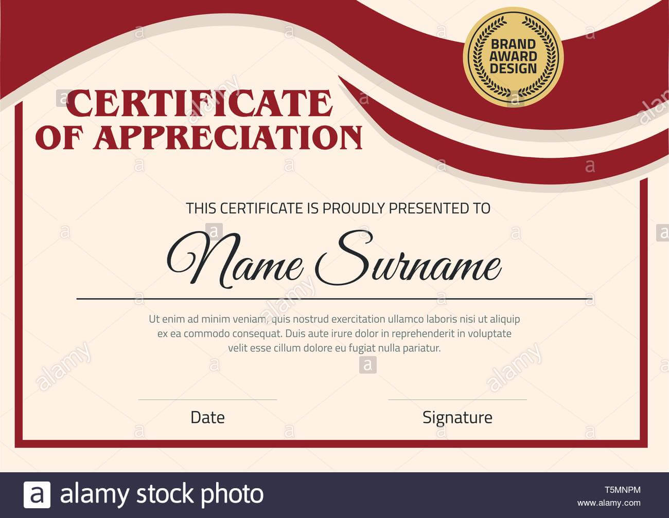 Vector Certificate Template. Illustration Certificate In A4 Throughout Certificate Template Size