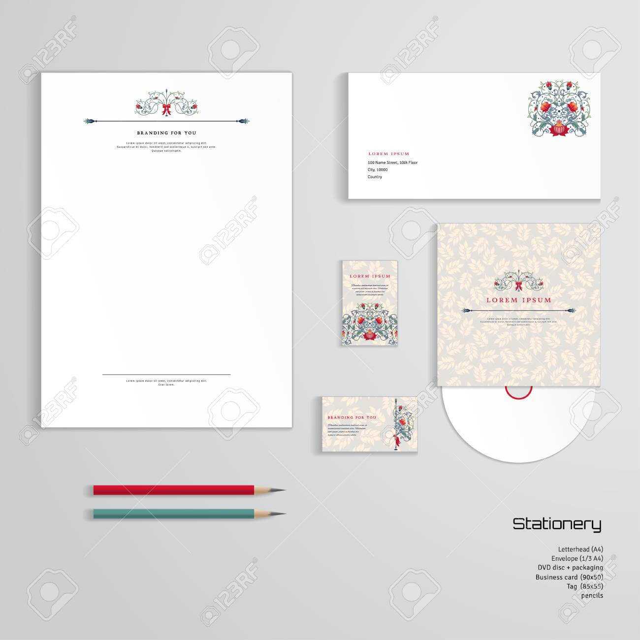 Vector Identity Templates. Letterhead, Envelope, Business Card,.. Pertaining To Business Card Letterhead Envelope Template