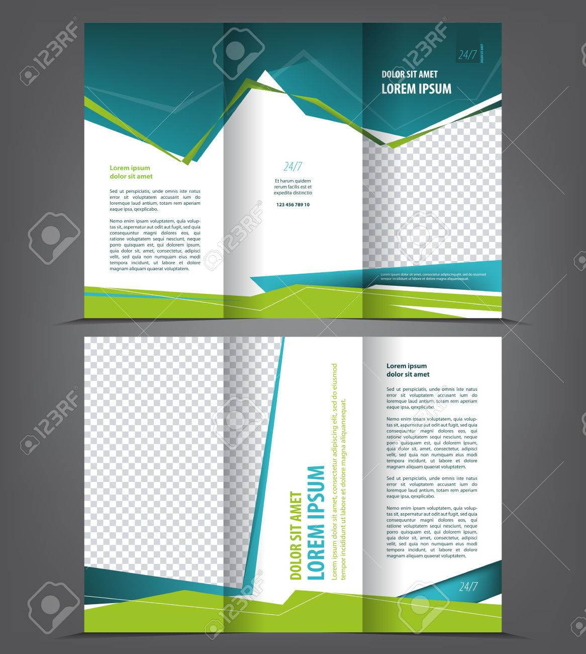 Vector Tri Fold Brochure Template Design, Concept Business Trifold.. Throughout 3 Fold Brochure Template Free