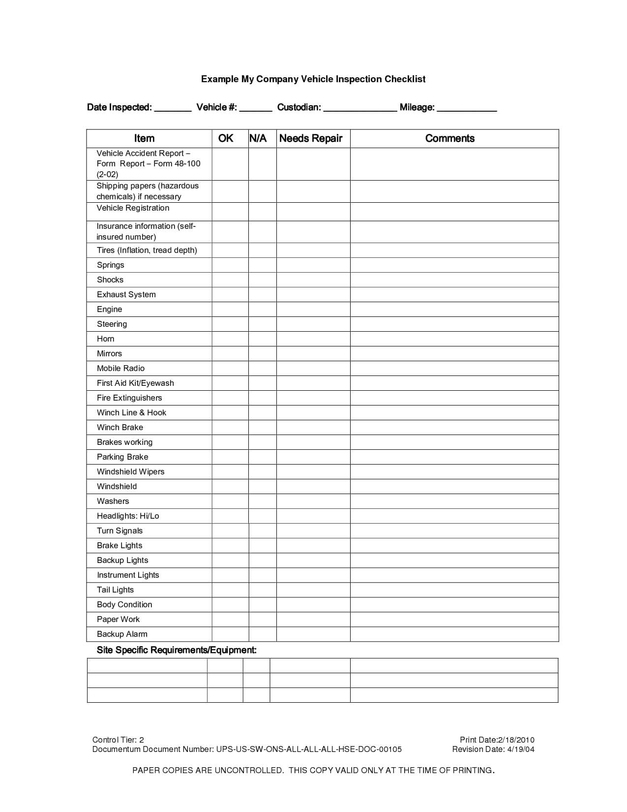 Machine Shop Inspection Report Template Machine Shop Inspection Report Template