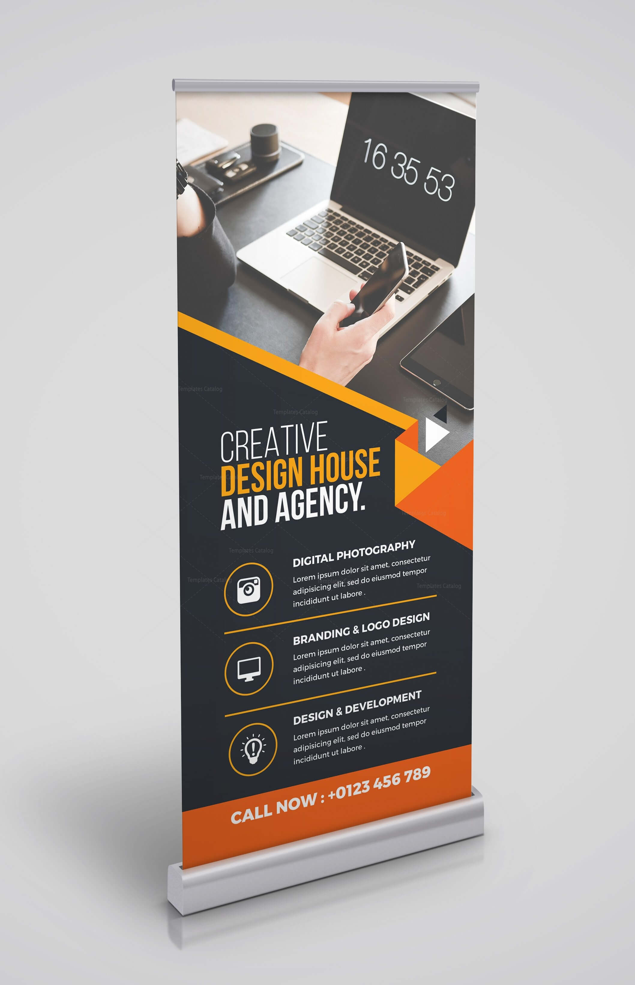 Versatile Rollup Banner Template 000347 – Template Catalog With Photography Banner Template