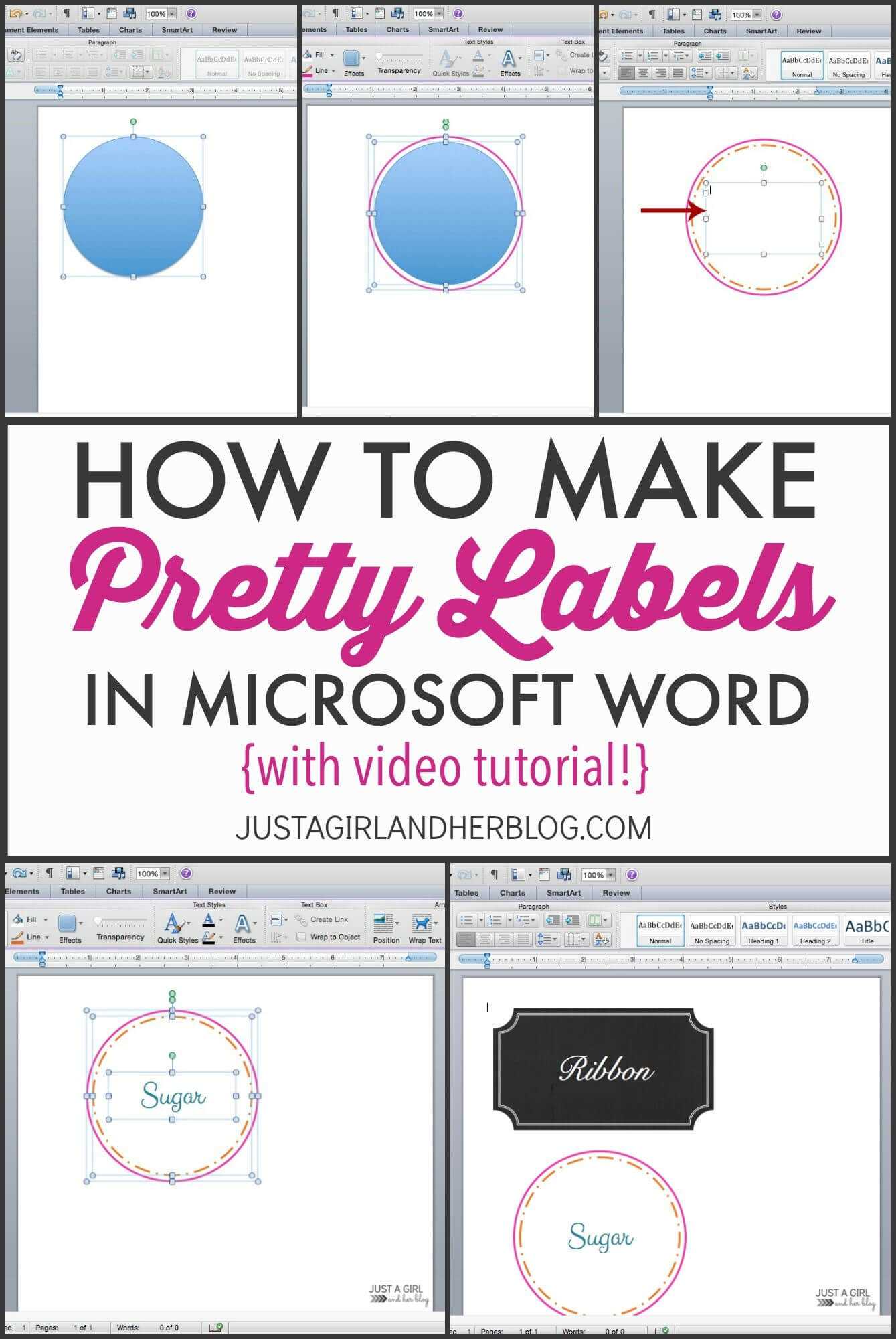 Video: How To Make Pretty Labels In Microsoft Word | How To Throughout Microsoft Word Sticker Label Template