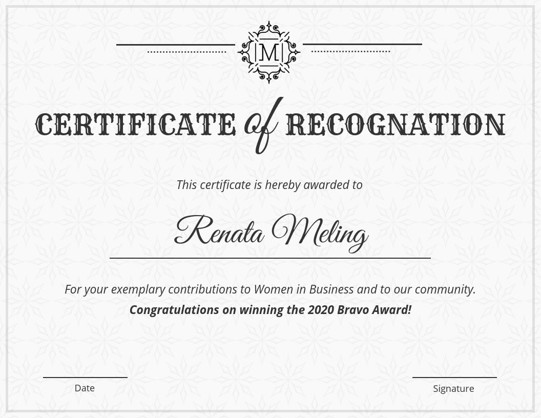 Vintage Certificate Of Recognition Template Template – Venngage Inside Template For Recognition Certificate