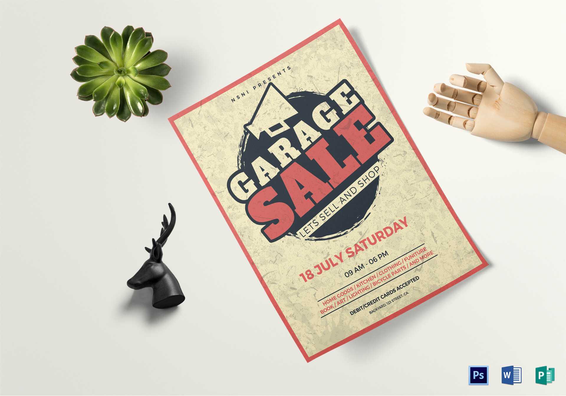 Vintage Garage Sale Flyer Template With Regard To Garage Sale Flyer Template Word