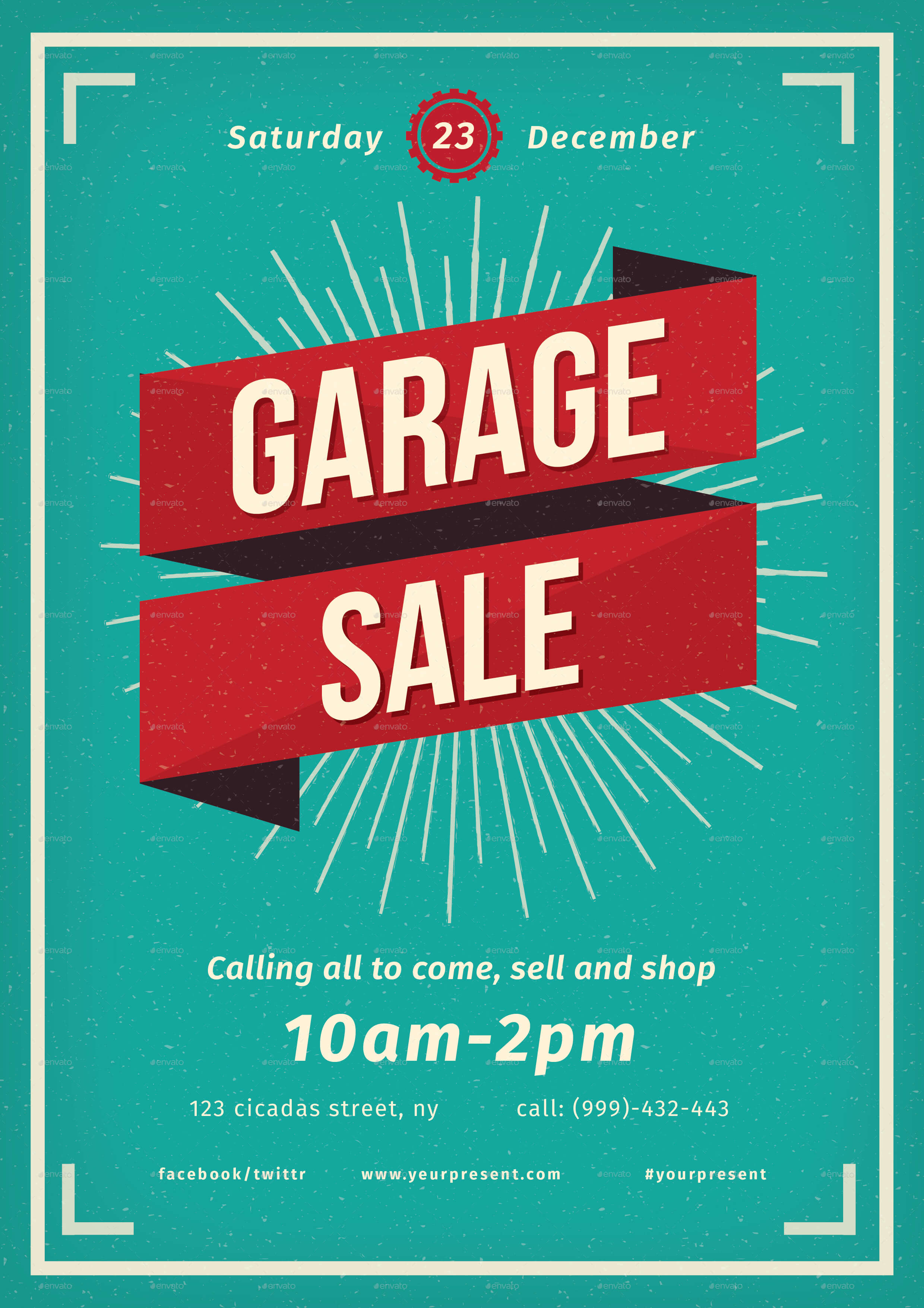 Vintage Garage Sale Flyer Throughout Garage Sale Flyer Template Word