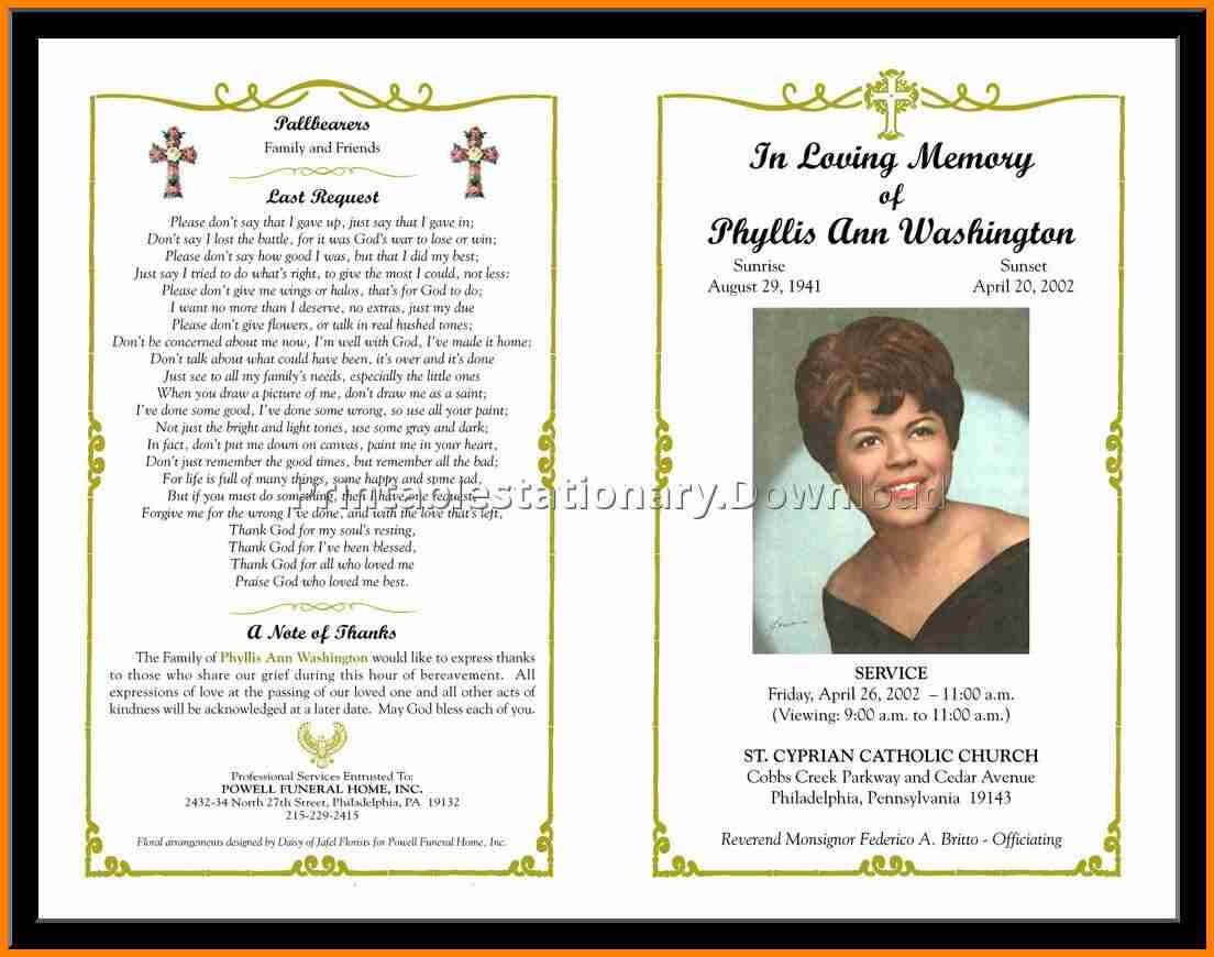 Virgin Mary Memorial Program | Funeral | Memorial Service Regarding Memorial Brochure Template