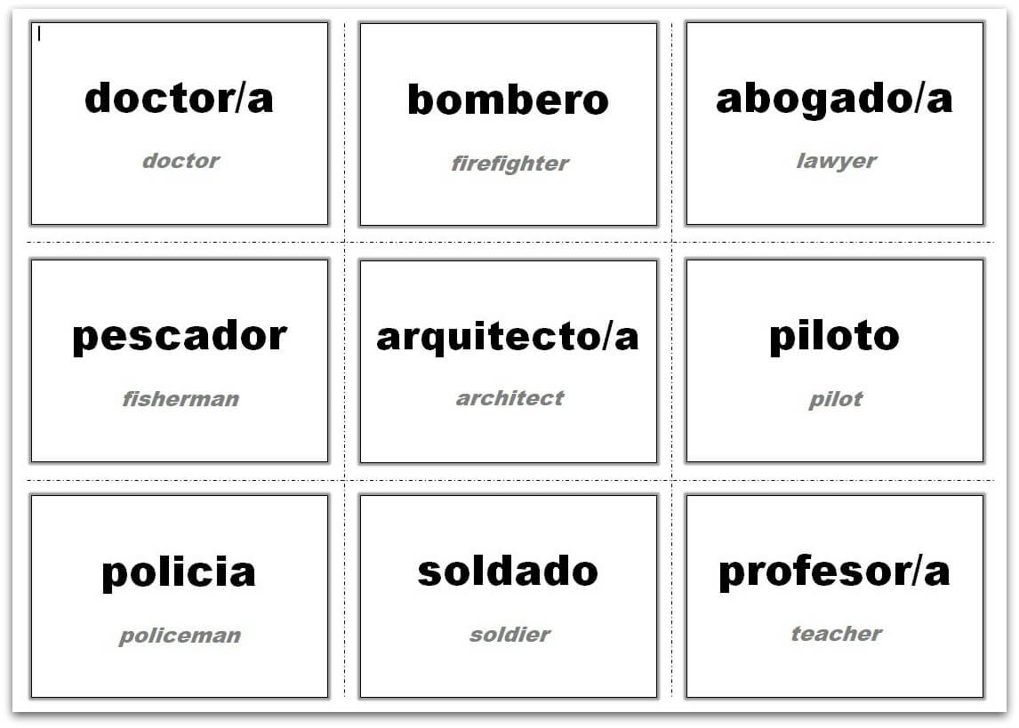 Vocabulary Flash Cards Using Ms Word Inside Cue Card Template Word