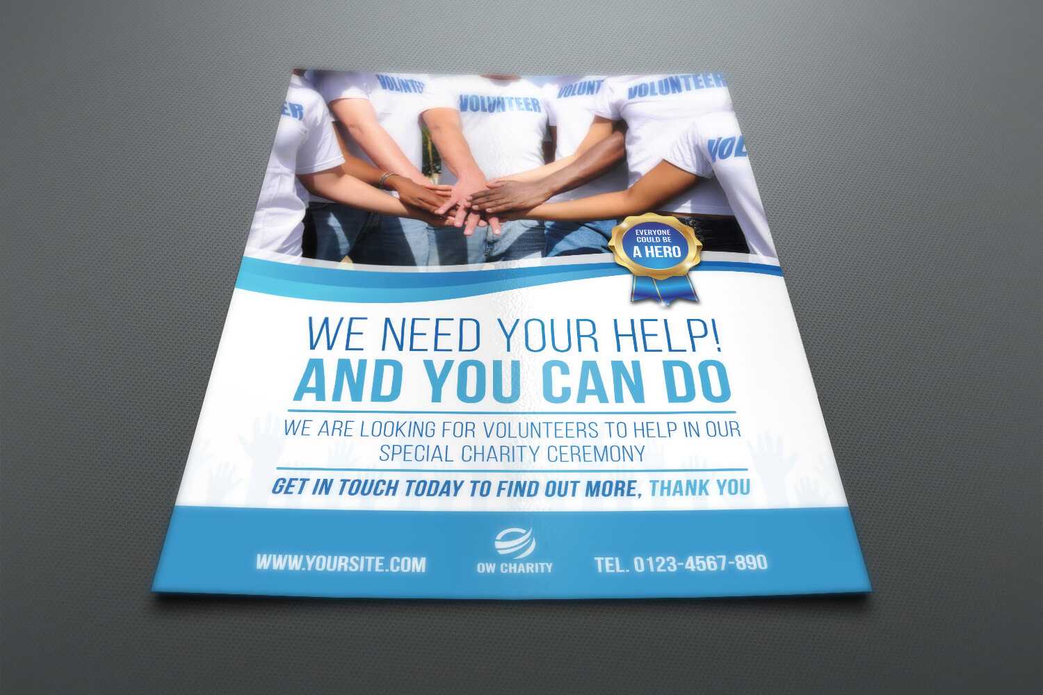 Volunteer Charity Flyer Template With Regard To Volunteer Brochure Template