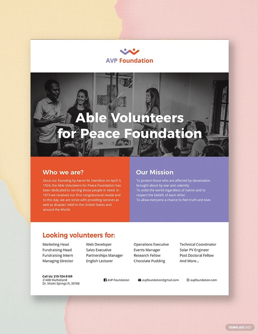 Volunteer Flyer | Flyer Template, Booklet Template, Flyer In Free Church Brochure Templates For Microsoft Word