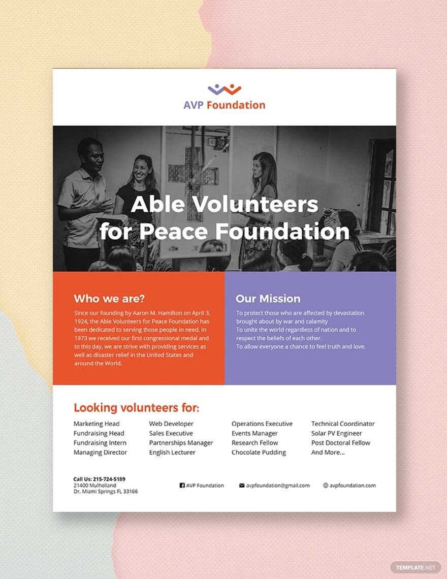 Volunteer Flyer | Flyer Template, Booklet Template, Flyer Within Volunteer Brochure Template