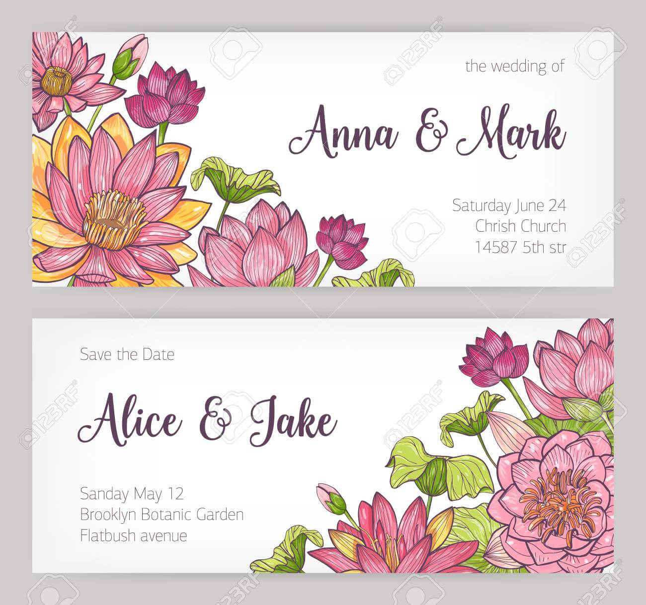 Wedding Invitation And Save The Date Card Templates Decorated.. Pertaining To Save The Date Cards Templates