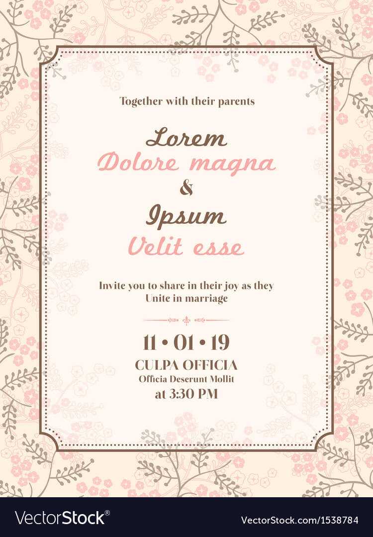 Wedding Invitation Card Template Intended For Invitation Cards Templates For Marriage