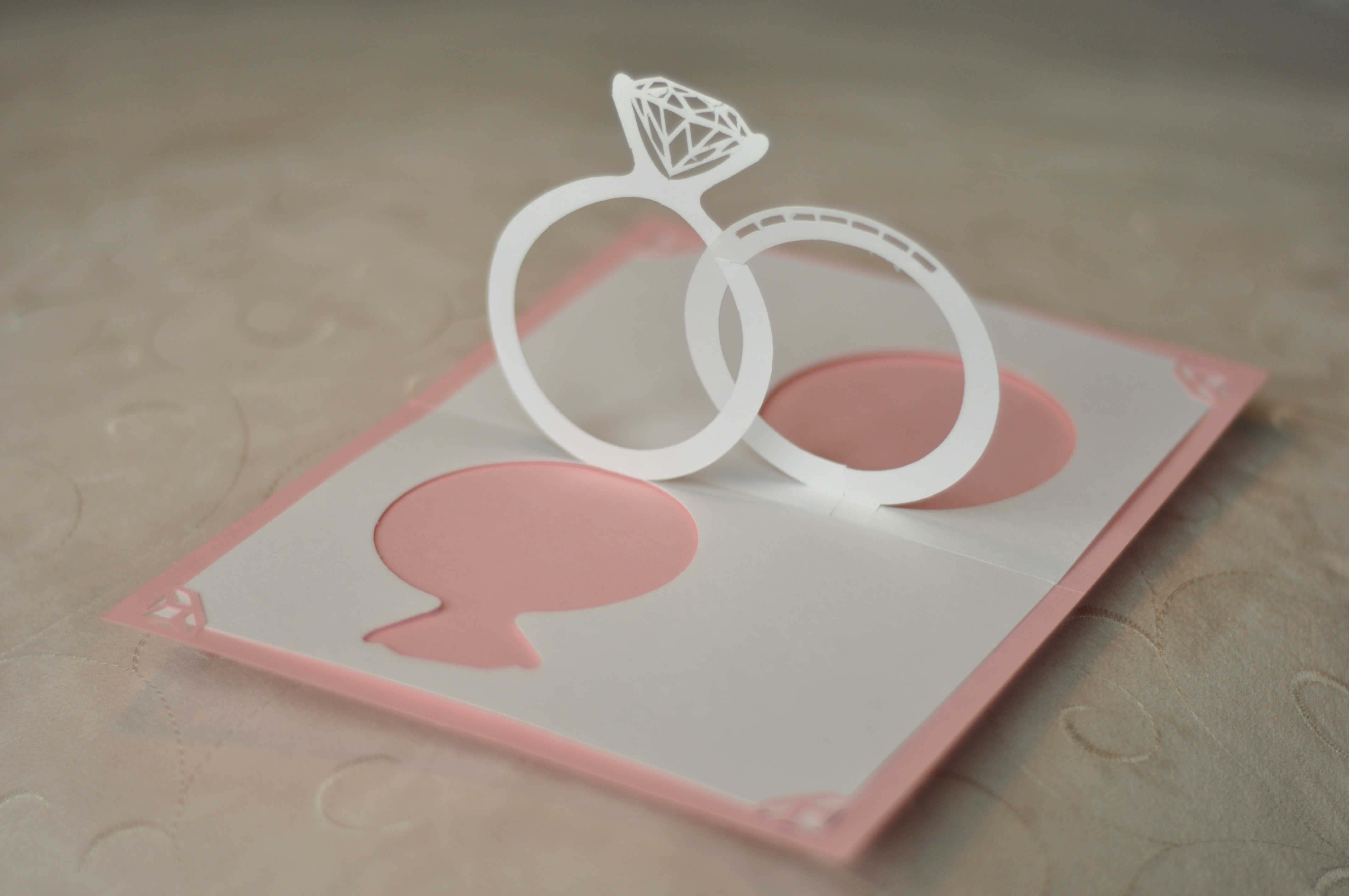 Wedding Invitation Pop Up Card: Linked Rings – Creative Pop With Regard To Wedding Pop Up Card Template Free
