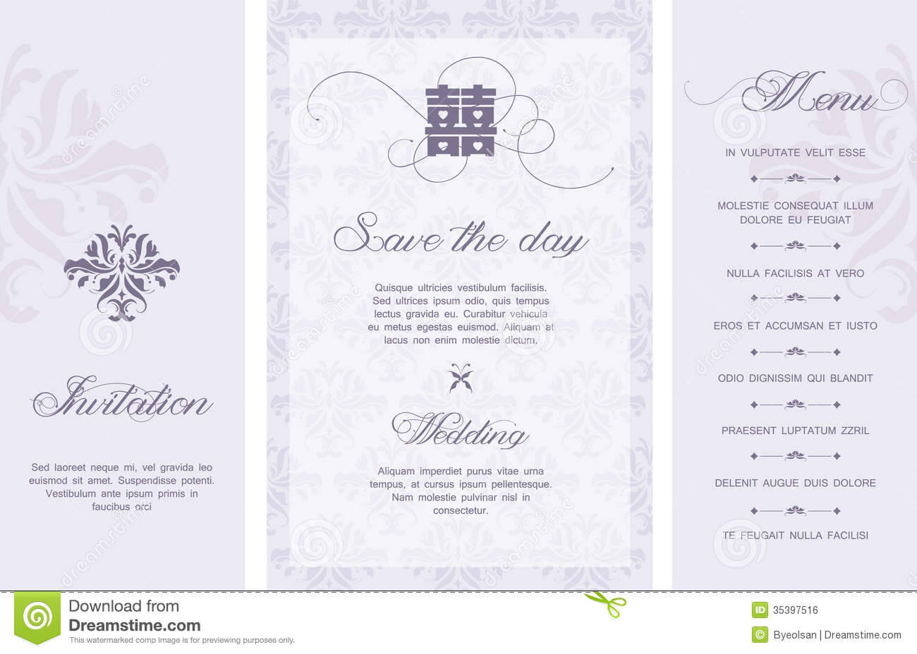 Wedding Invitation Stock Vector. Illustration Of Card – 35397516 Inside Free E Wedding Invitation Card Templates