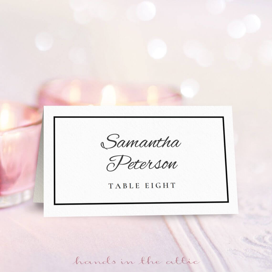 Wedding Place Card Template | Free Place Card Template Intended For Paper Source Templates Place Cards