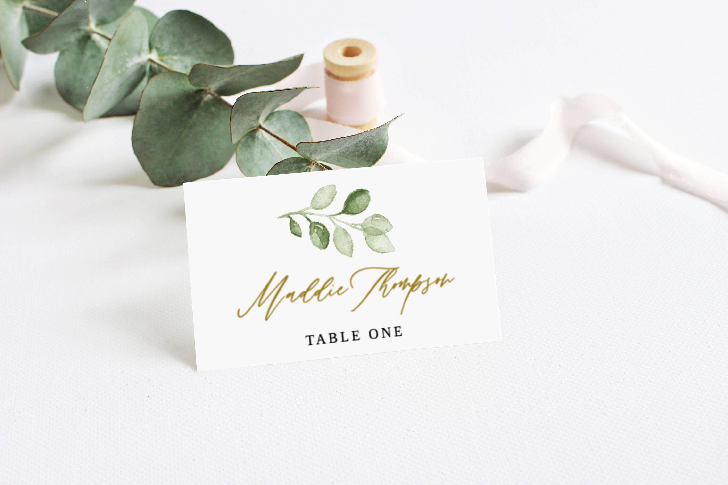 Wedding Place Card Template, Printable Place Cards, Place Inside Printable Escort Cards Template