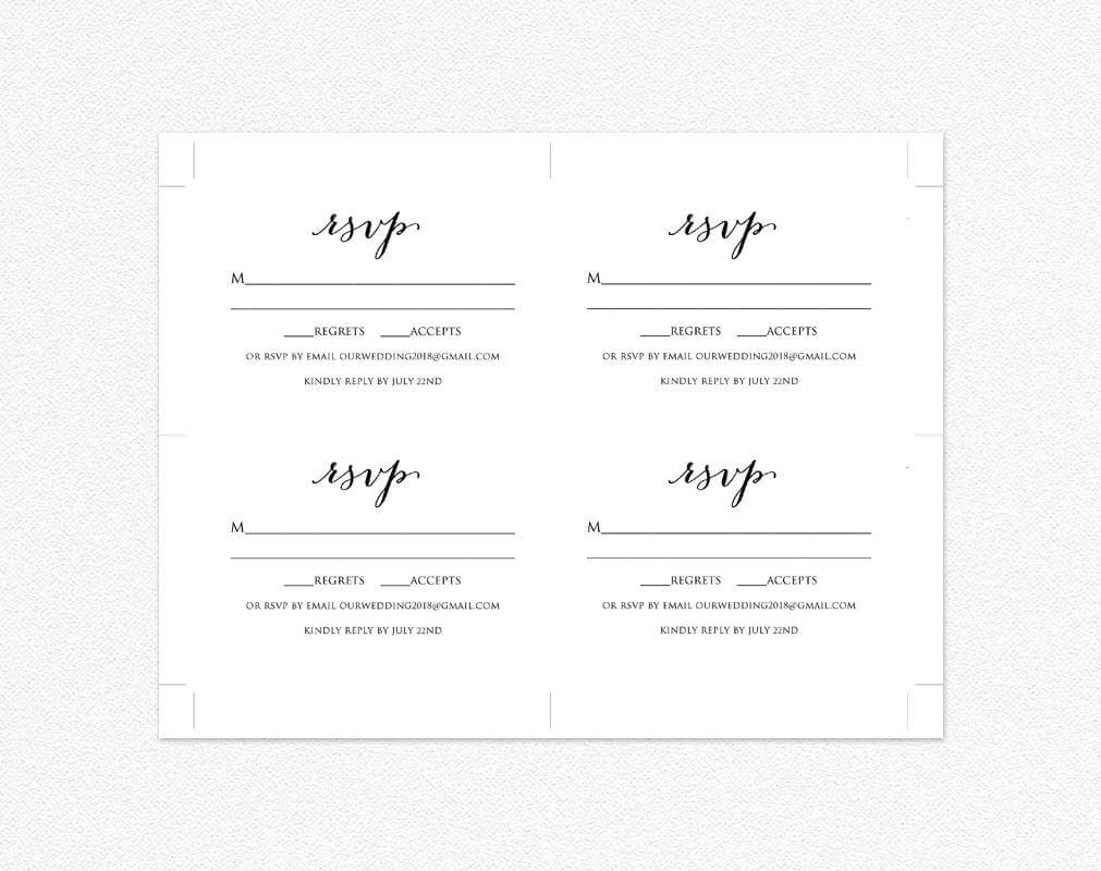 Wedding Rsvp Card Template · Wedding Templates And Printables In Free Printable Wedding Rsvp Card Templates