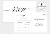 Wedding Rsvp Card | Wedding Rsvp Template | Wedding Rsvp within Template For Rsvp Cards For Wedding