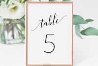 Wedding Table Number Cards Template, Printable Table Numbers Wedding, Table  Seating Card, Table Numbers Printable, Table Card Number Sav-062 pertaining to Table Number Cards Template