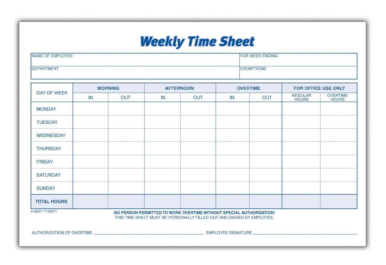 Weekly Employee Time Sheet | Good To Know | Timesheet For Weekly Time Card Template Free