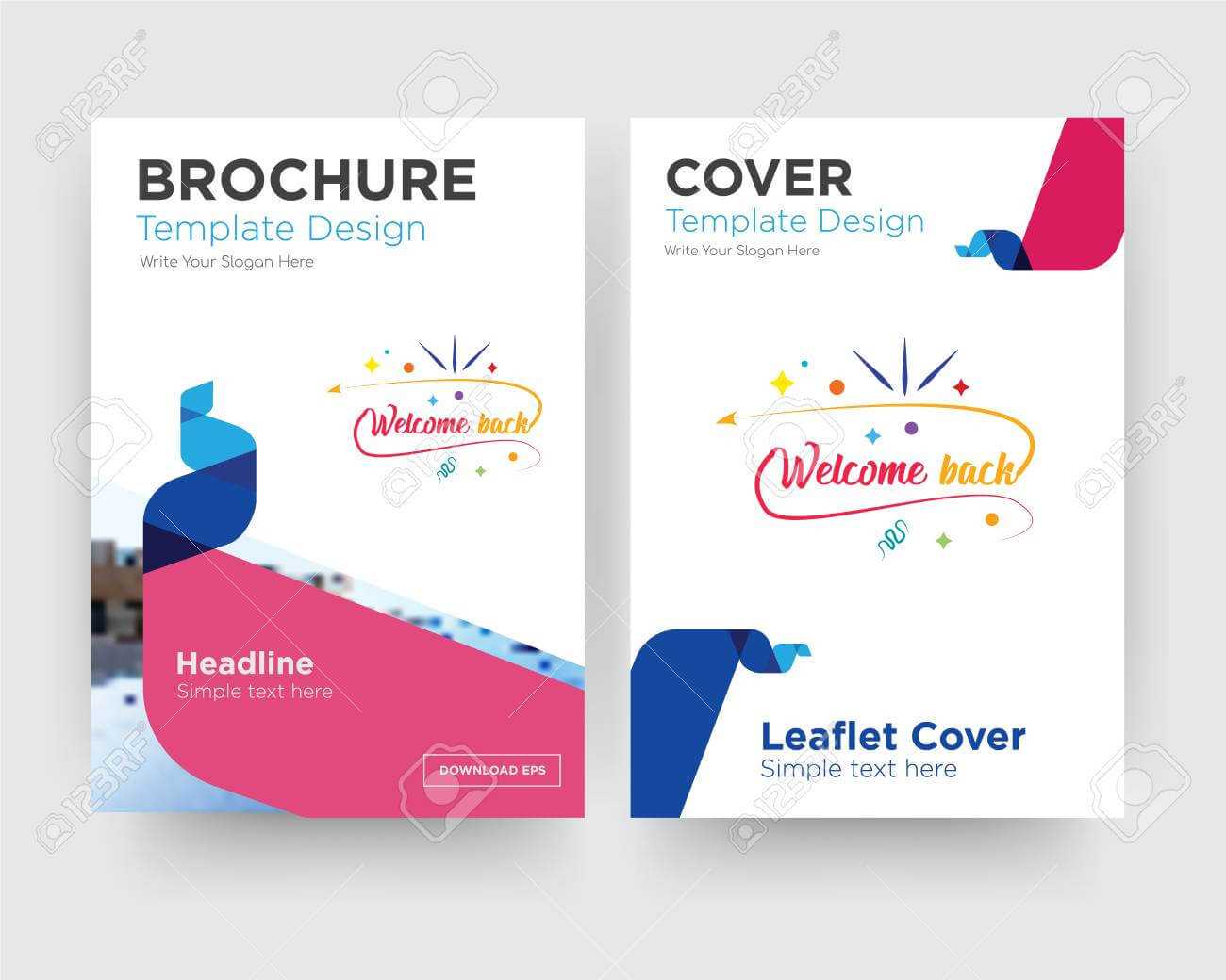 Welcome Back Brochure Flyer Design Template With Abstract Photo.. For Welcome Brochure Template