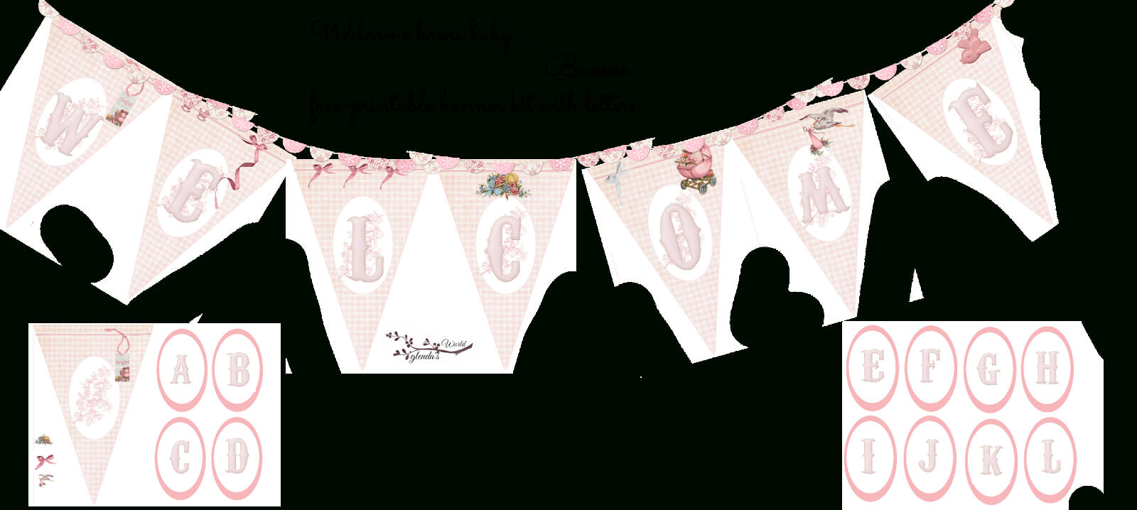 Welcome Home Baby Girl Banner | Do It Yourself Today Regarding Christening Banner Template Free